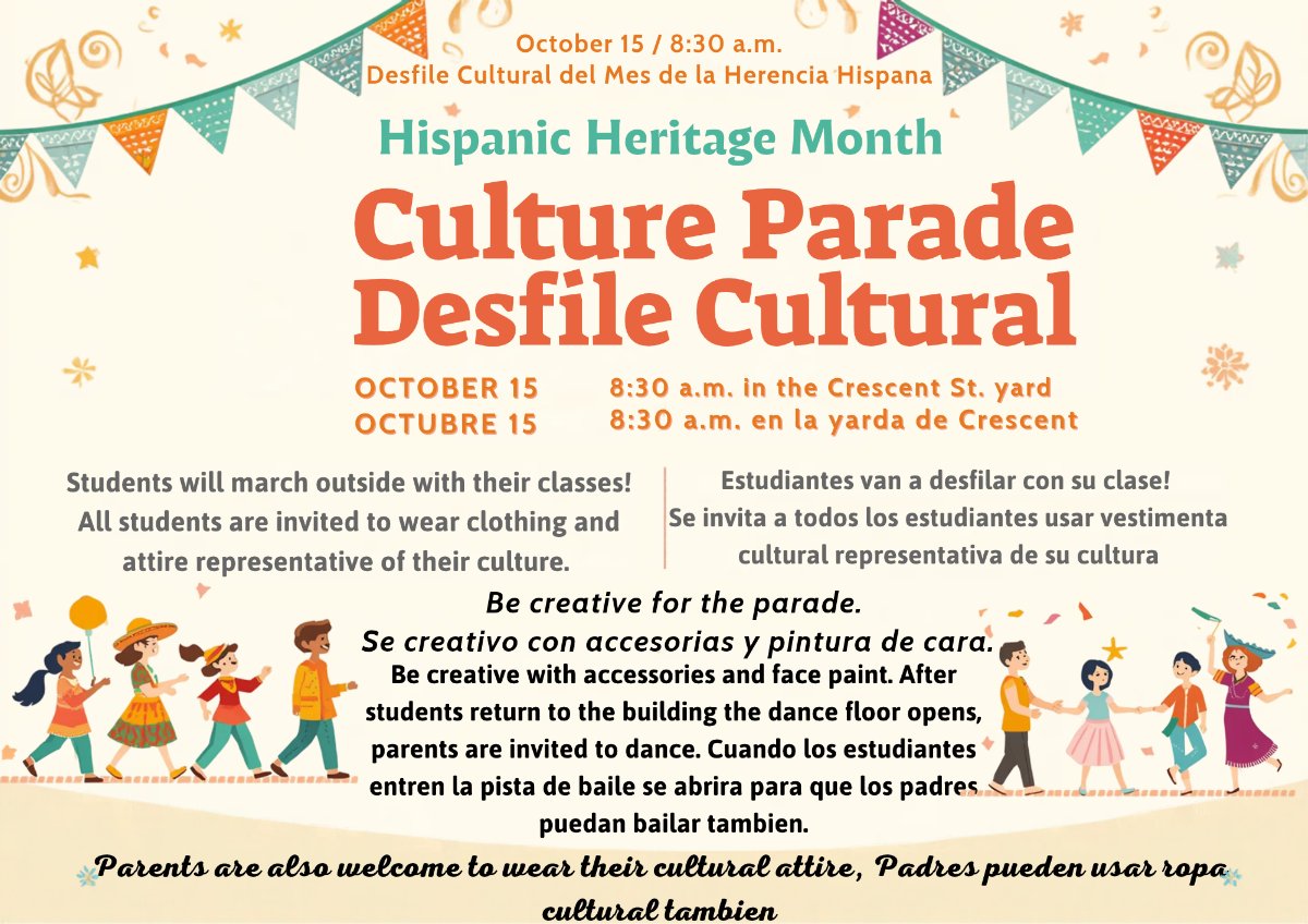 Flyer for Culture Day Parade